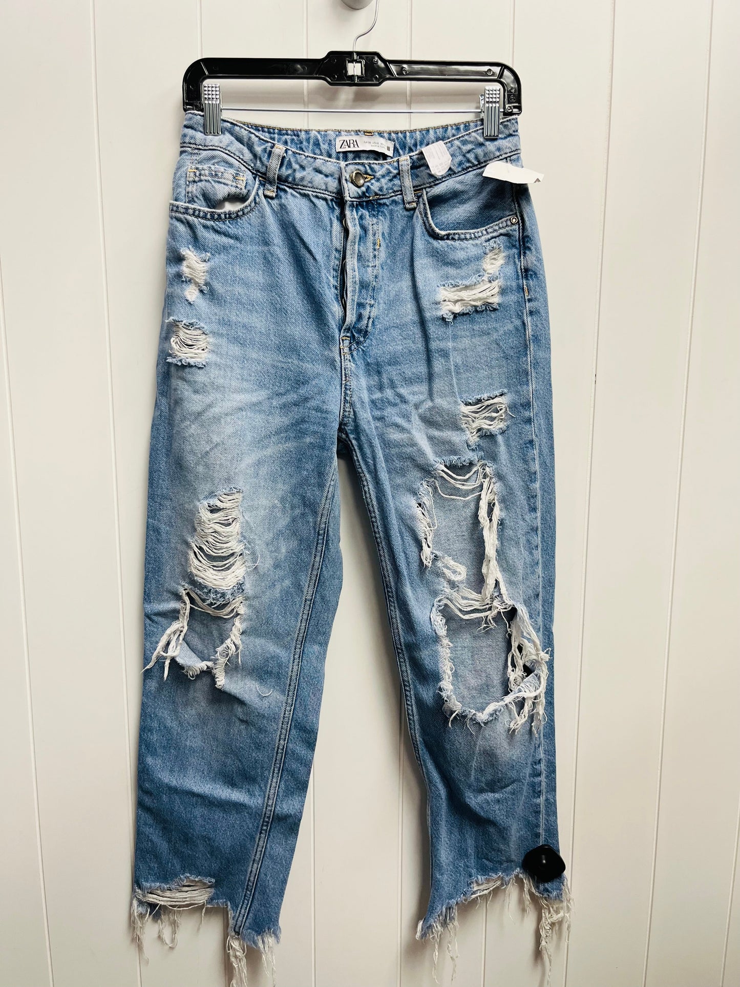 Blue Denim Jeans Cropped Zara, Size 6