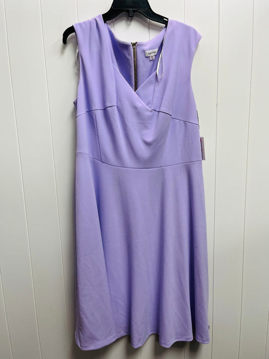 Purple Dress Work Calvin Klein, Size 14
