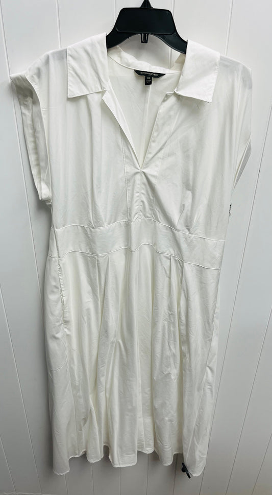 White Dress Casual Midi Banana Republic, Size 18