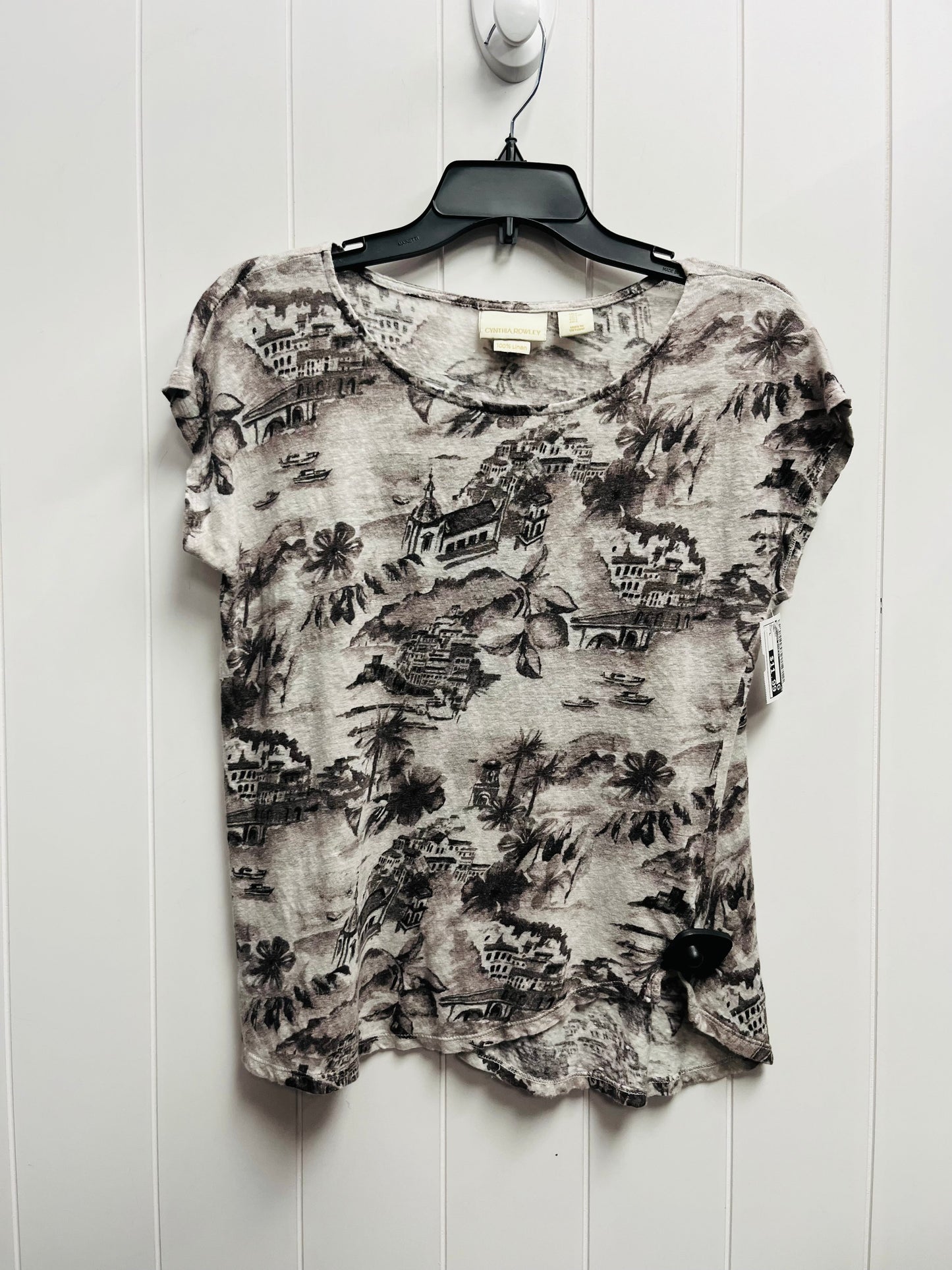 Top Short Sleeve By Cynthia Rowley In Grey, Size: L