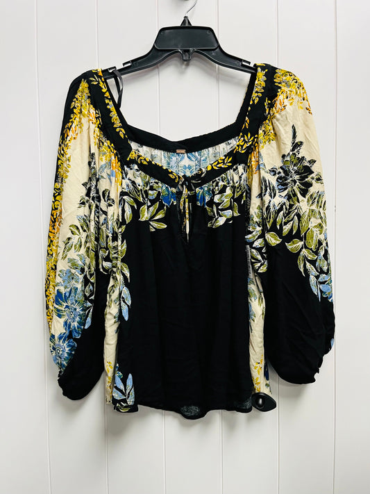 Yellow Top Long Sleeve Free People, Size M