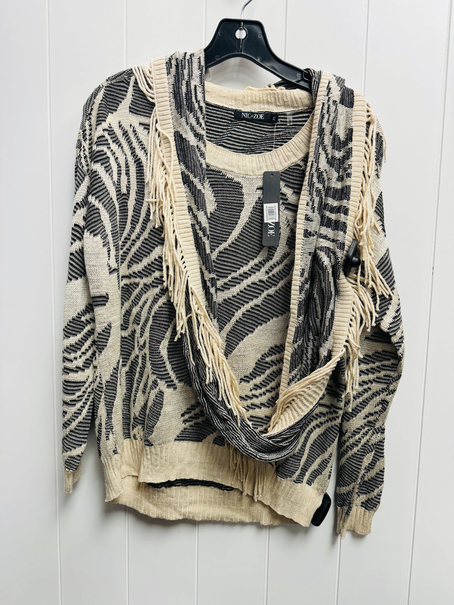 Black & Cream Sweater 2pc Nic + Zoe, Size S