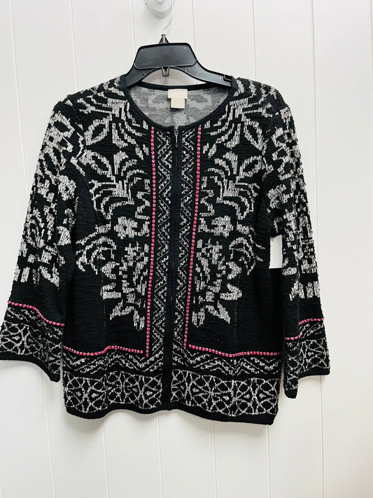 Sweater Cardigan By Chicos In Black, Size: M