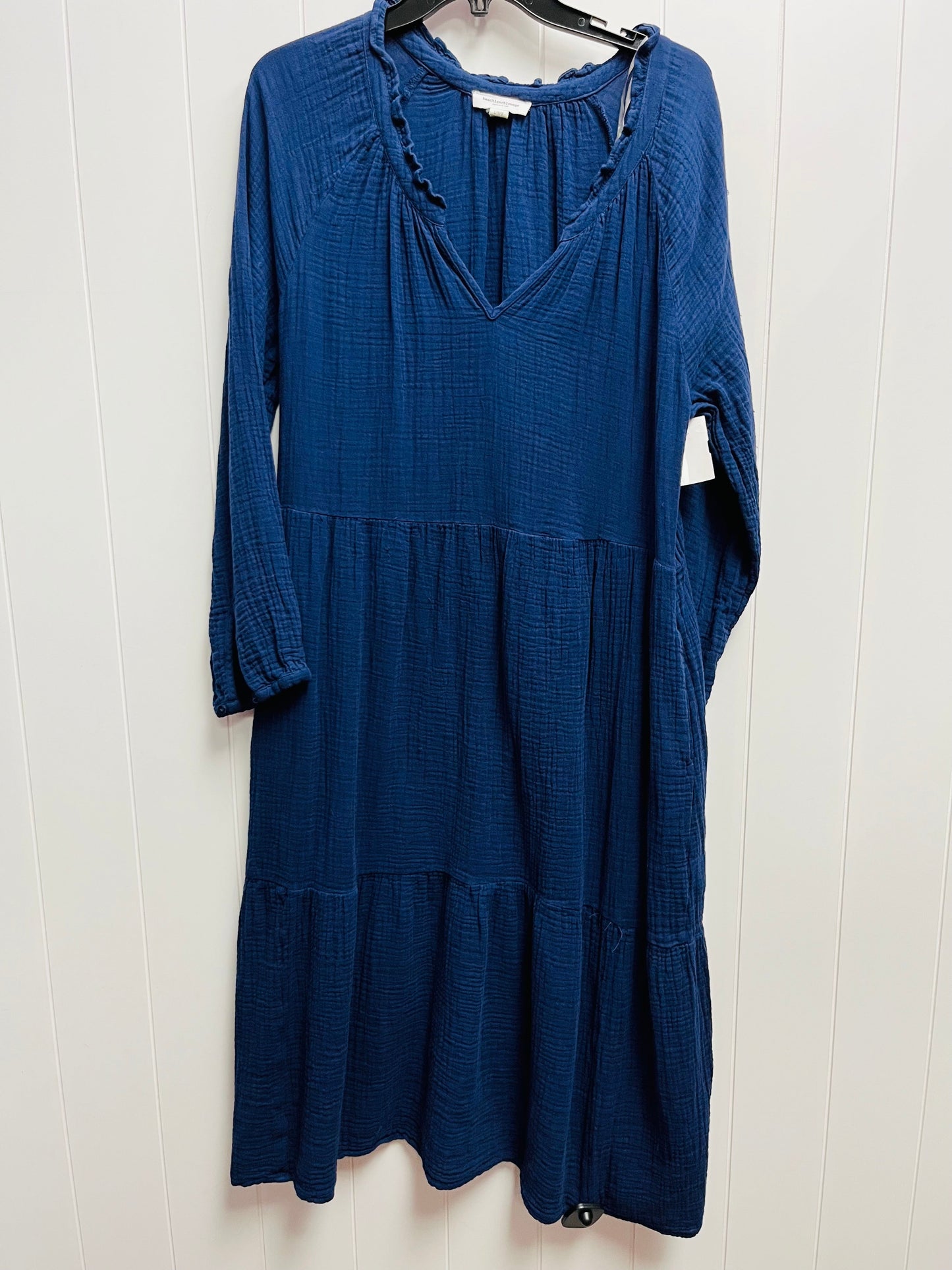 Dress Casual Midi By Beachlunchlounge In Navy, Size: L