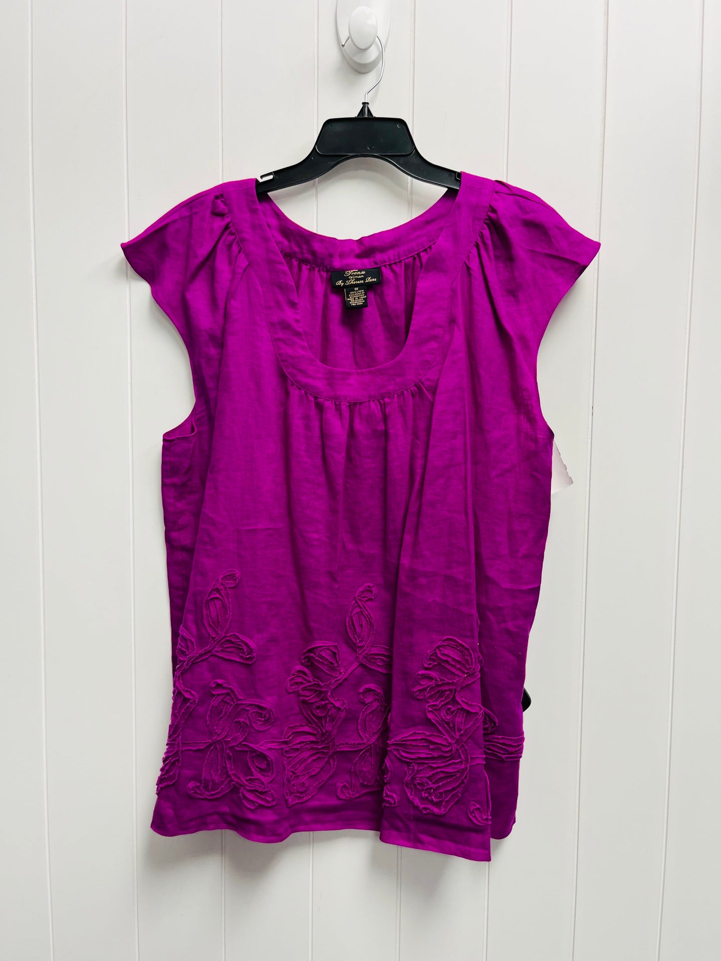 Top Short Sleeve By Clothes Mentor In Purple, Size: 1x