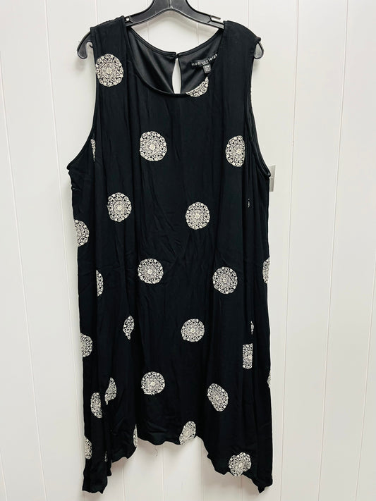 Dress Casual Midi By Madison Leigh In Black & Cream, Size: 3x