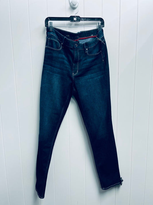 JEANS STRAIGHT WHITE HOUSE BLACK MARKET in BLUE DENIM, Size: 12