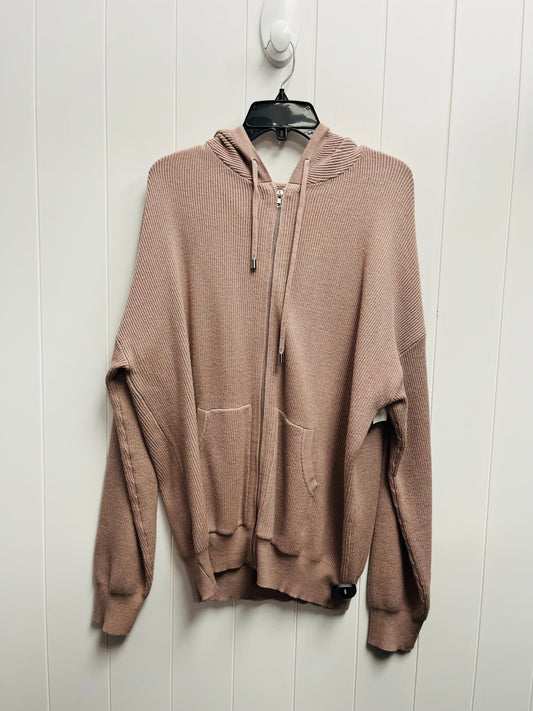 Sweatshirt Hoodie By anrabess In Taupe, Size: Xl