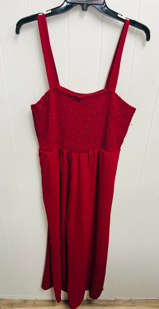 Jumpsuit By Clothes Mentor In Red, Size: Xxl