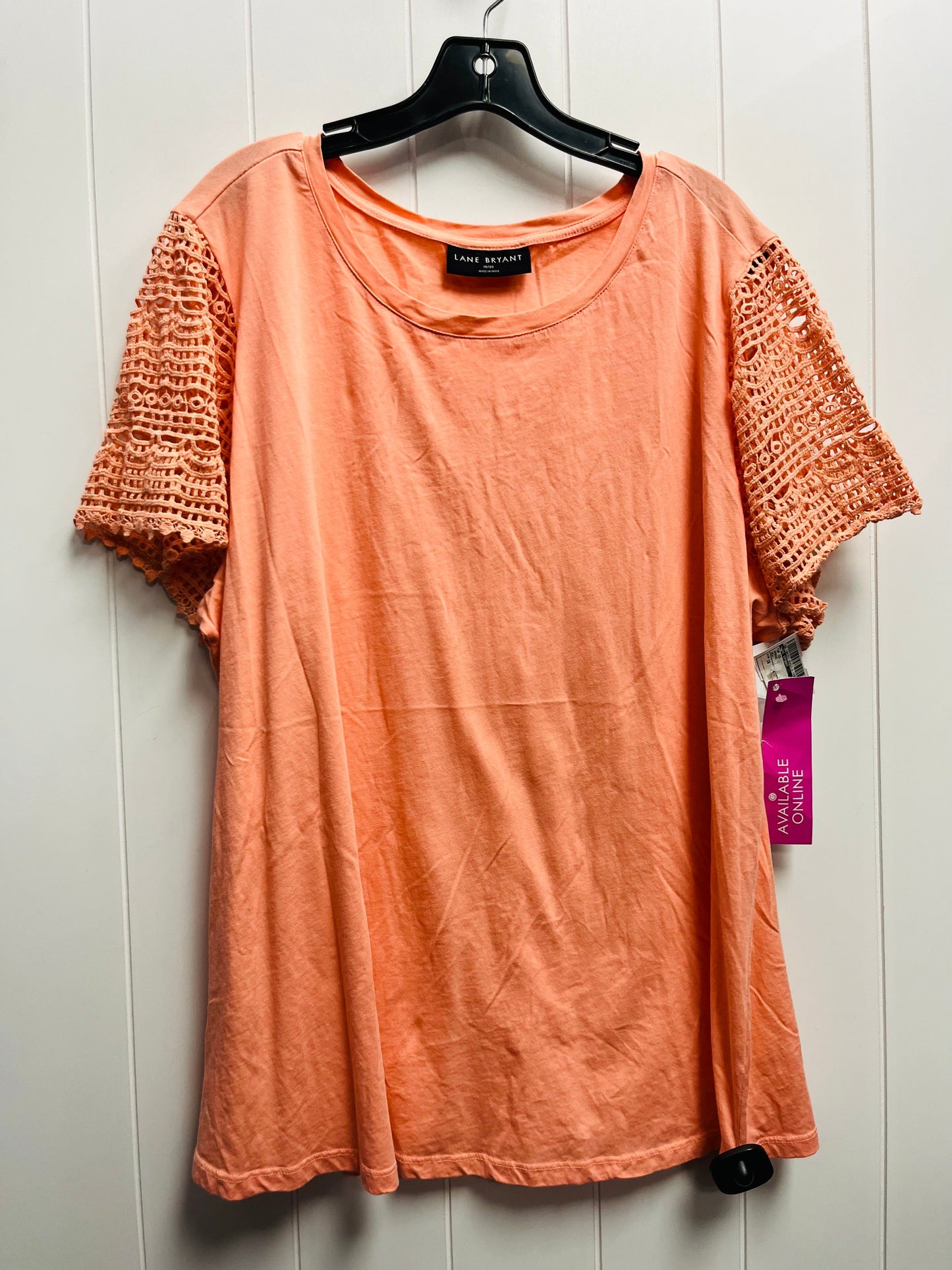 Top Short Sleeve By Lane Bryant In Orange, Size: 18