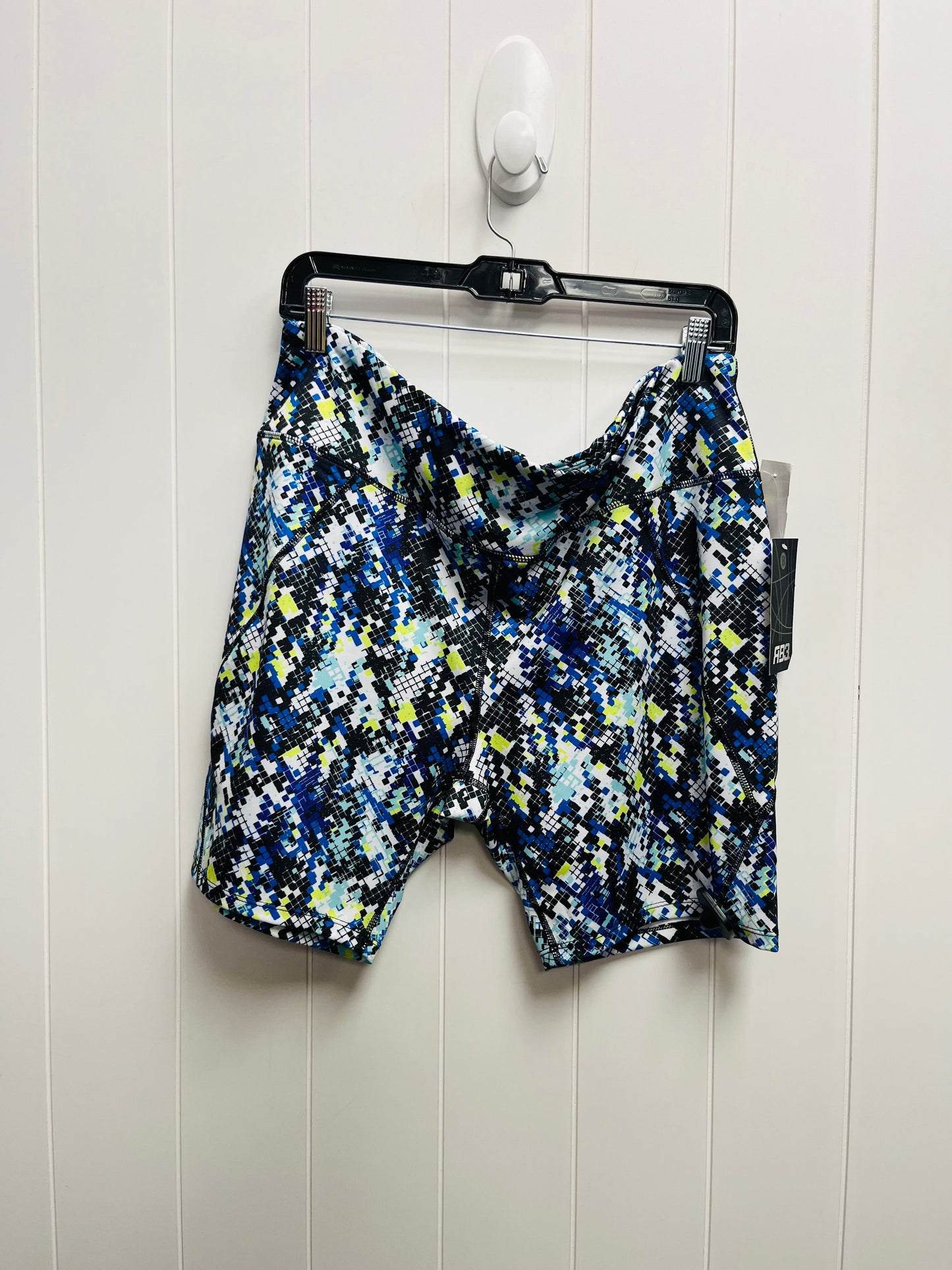 Athletic Shorts By rb3 In Blue & Green, Size: 1x