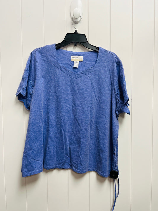 Top Short Sleeve By Alfred Dunner In Blue, Size: 1x