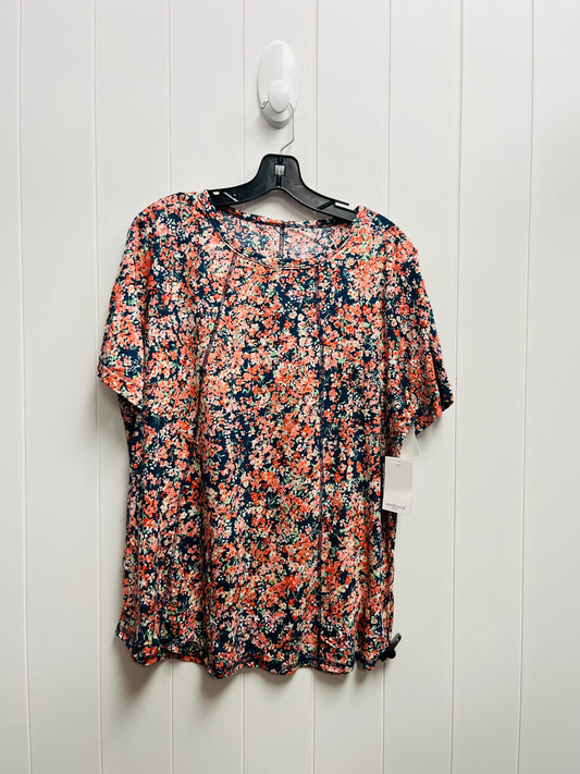 Top Short Sleeve By West Bound In Pink, Size: 1x