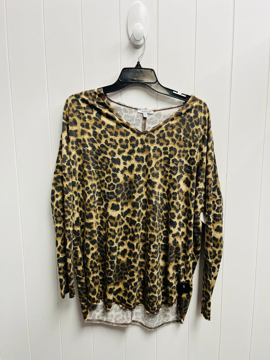 Top Long Sleeve By White Birch In Animal Print, Size: M