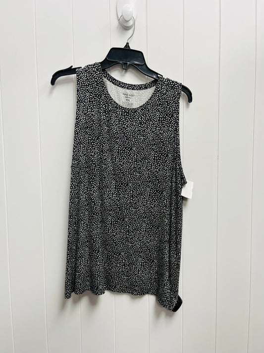 Top Sleeveless Basic By Nine West Apparel In Black & White, Size: Xxl