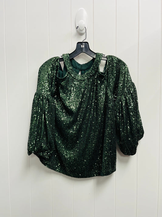 Blouse 3/4 Sleeve By Cece In Green, Size: M