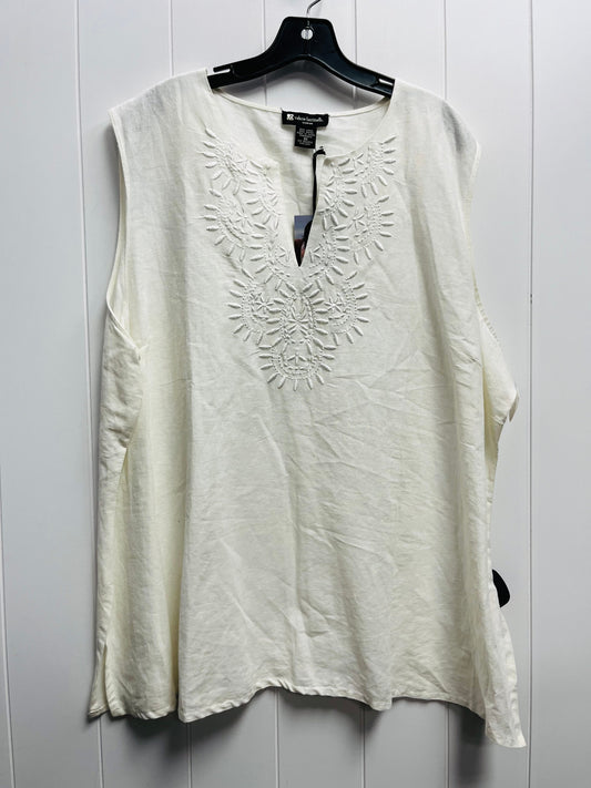 Tunic Sleeveless By Valerie Bertinelli In Cream, Size: 3x