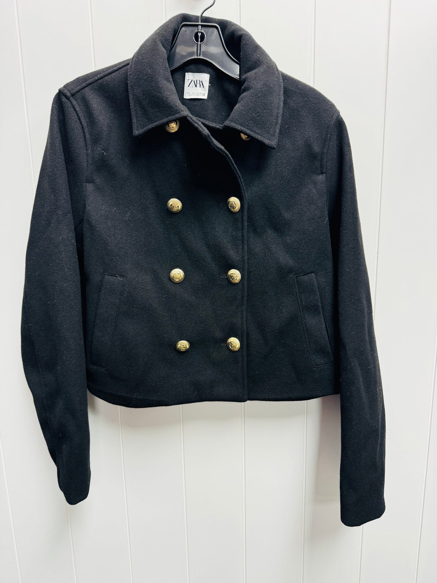 Jacket Fleece By Zara In Black, Size: S