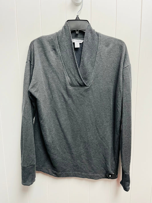 Athletic Top Long Sleeve Crewneck By Athleta In Grey, Size: M