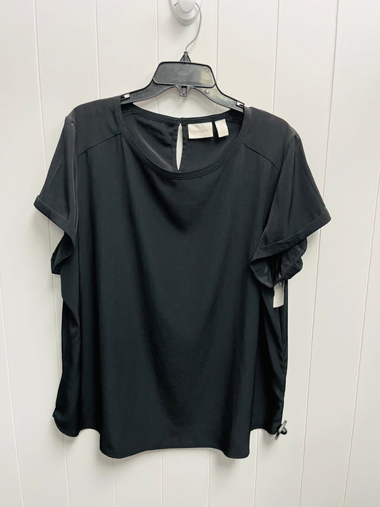 Top Short Sleeve By Chicos In Black, Size: 1x