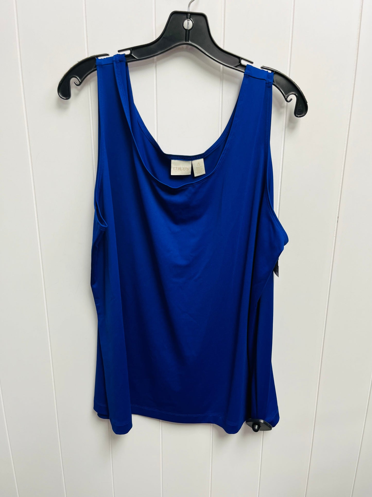 Top Sleeveless Basic By Chicos In Blue, Size: 1x