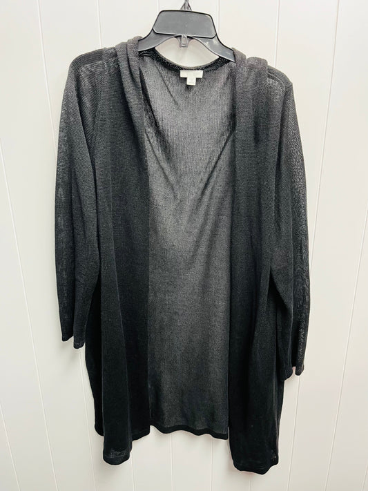 Sweater Cardigan By J. Jill In Black, Size: 2x