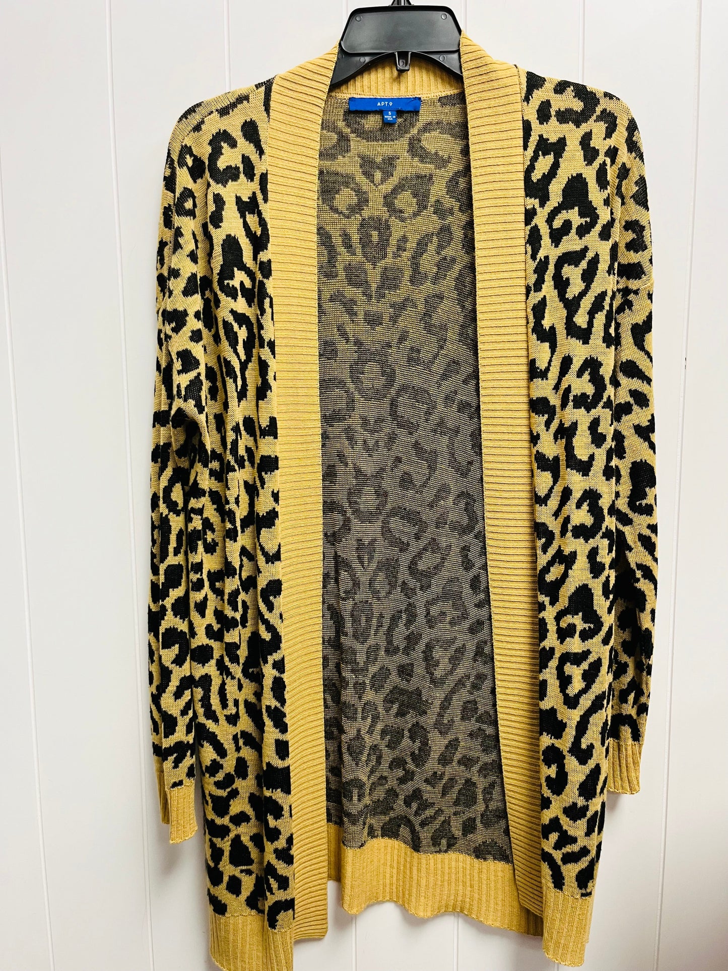 Sweater Cardigan By Apt 9 In Animal Print, Size: S