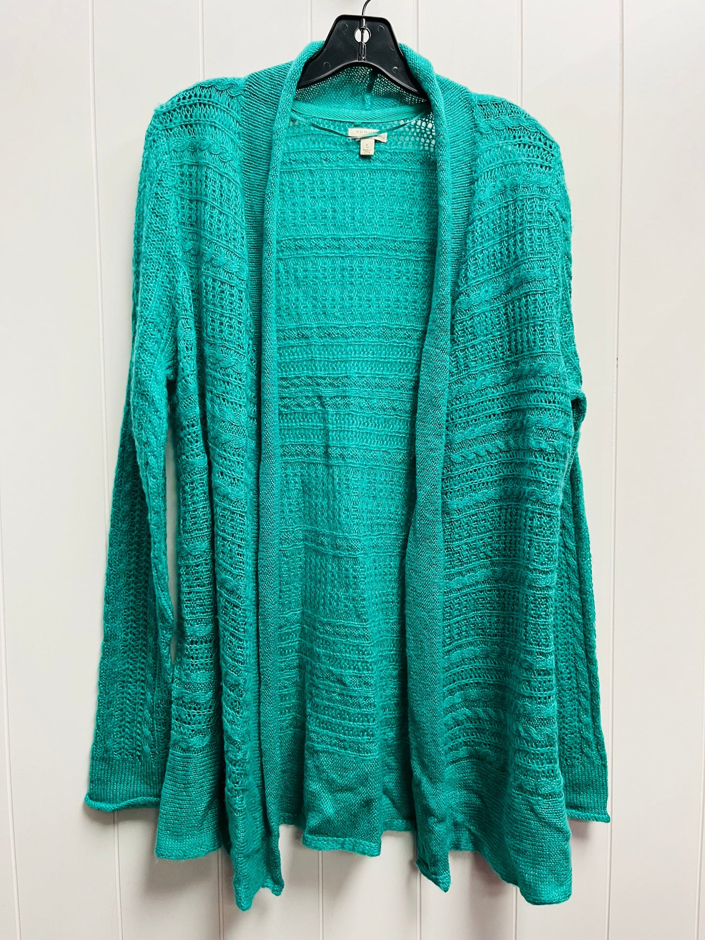 Sweater Cardigan By Sonoma In Green, Size: L