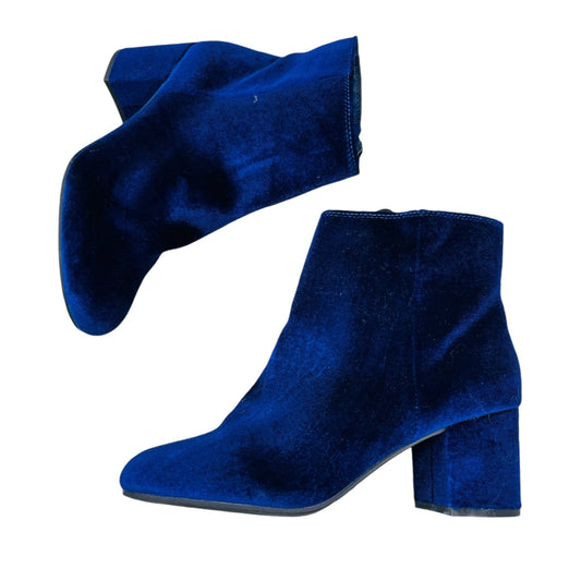 Boots Ankle Heels By Rebel In Blue, Size: 7