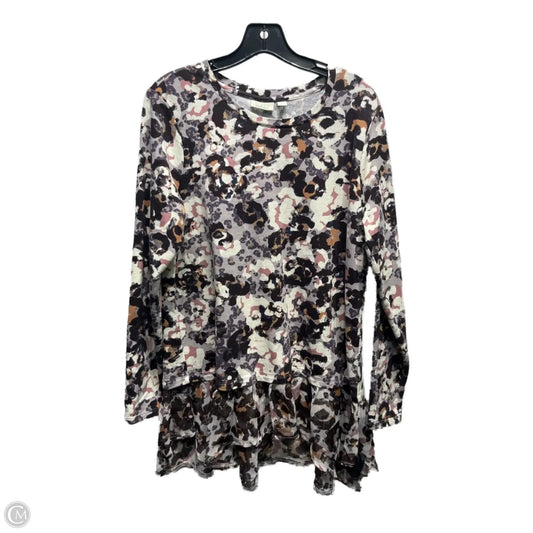 Top Long Sleeve By Logo In Purple, Size: S