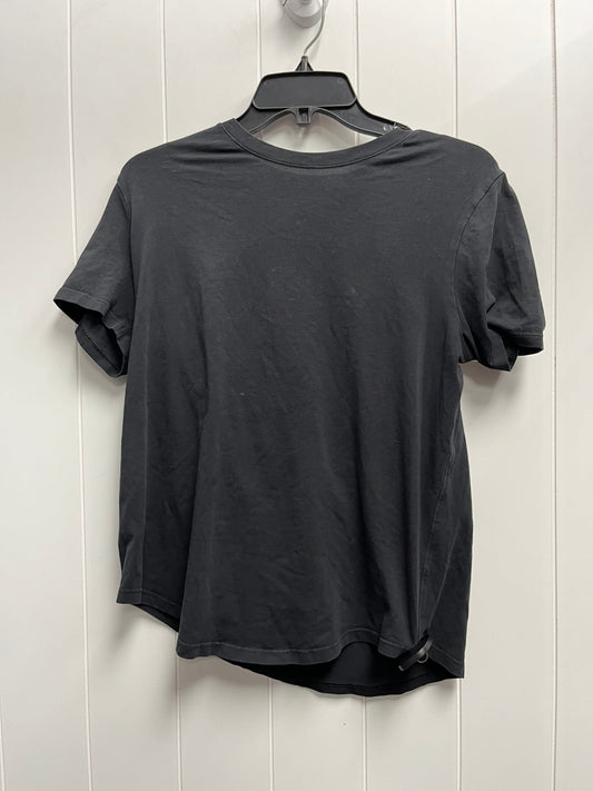 Athletic Top Short Sleeve By Lululemon In Black, Size: M