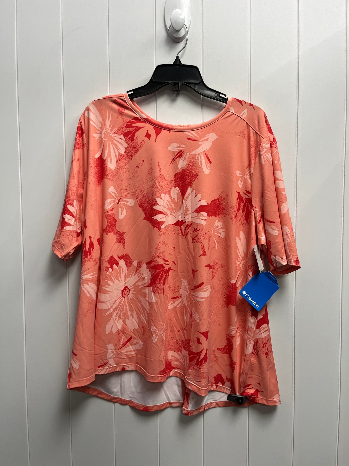 Top Short Sleeve By Columbia In Orange, Size: 2x