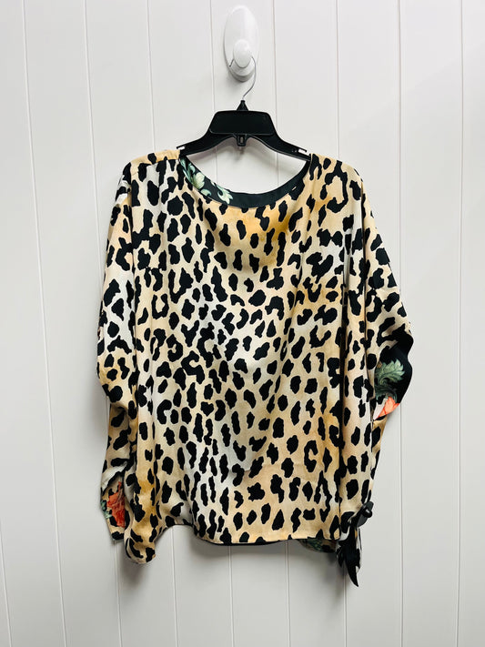 Blouse Short Sleeve By Iman Hsn In Animal Print, Size: M