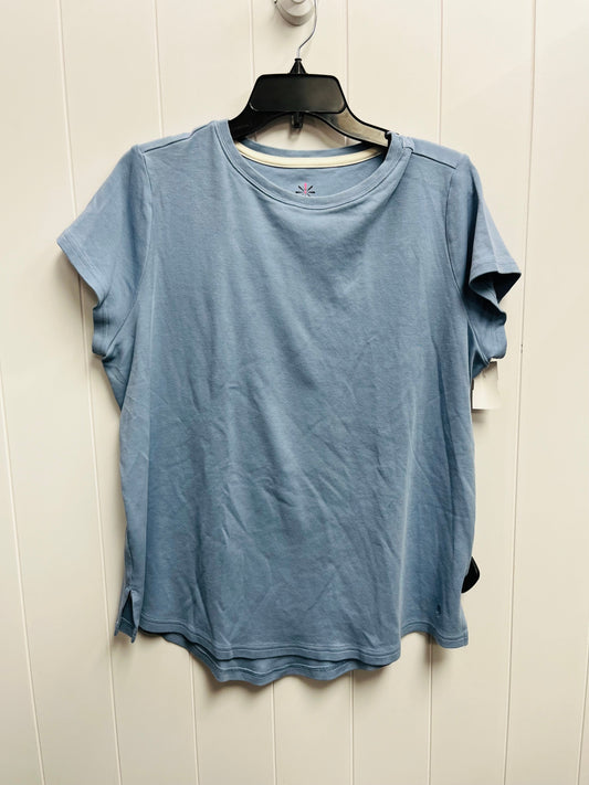 Top Short Sleeve Basic By Isaac Mizrahi Live Qvc In Blue, Size: Xl