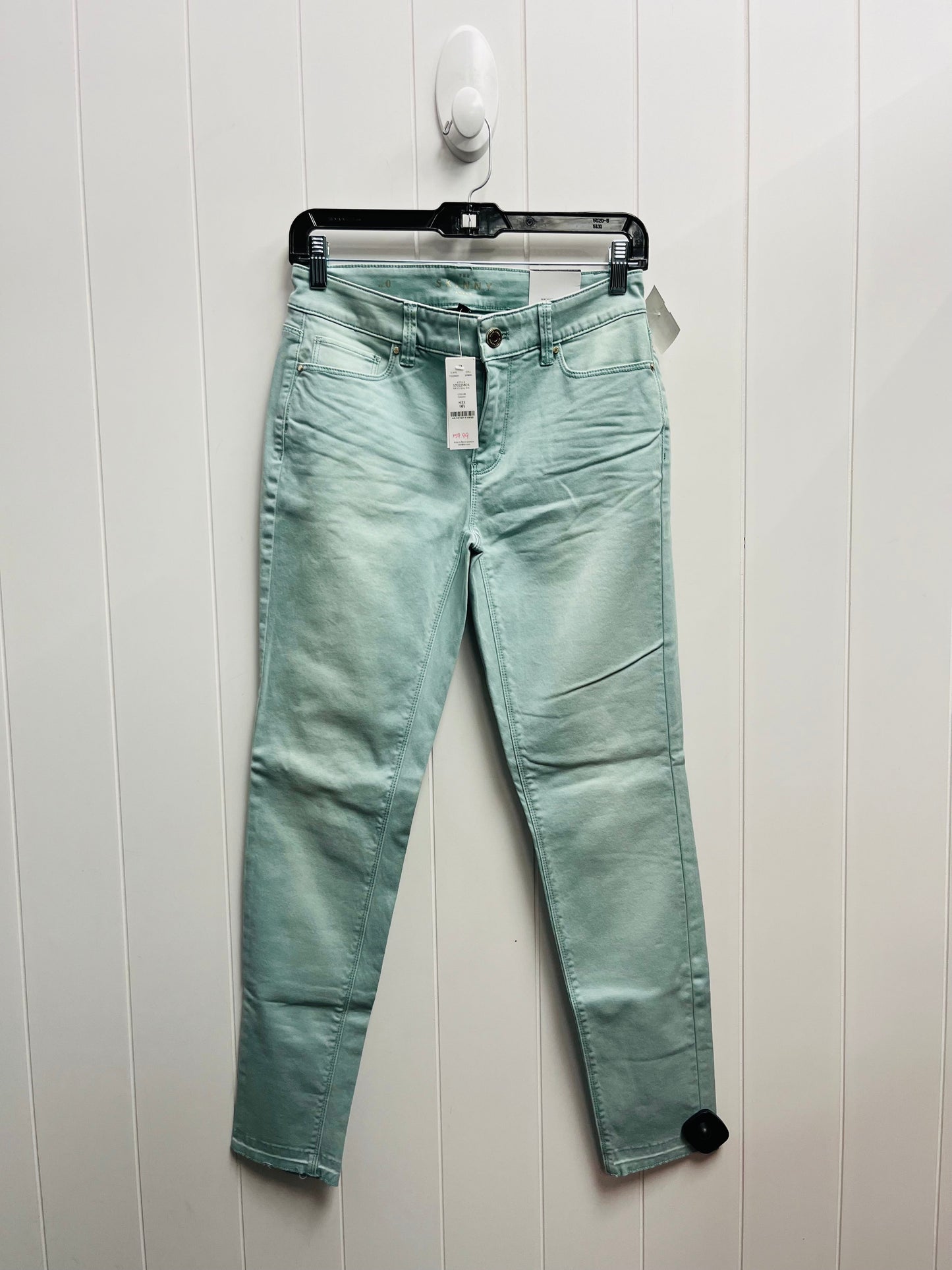 Jeans Skinny By White House Black Market In Green Denim, Size: 0