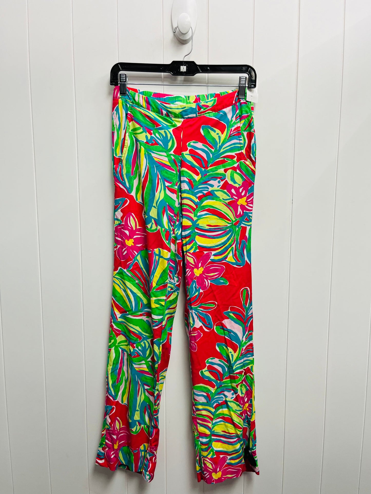 Pants Designer By Lilly Pulitzer In Green & Pink, Size: Xs