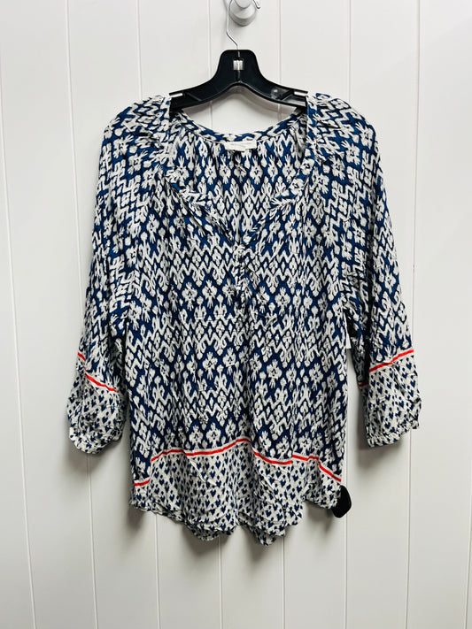 Top Long Sleeve By Beachlunchlounge In Blue, Size: Xl