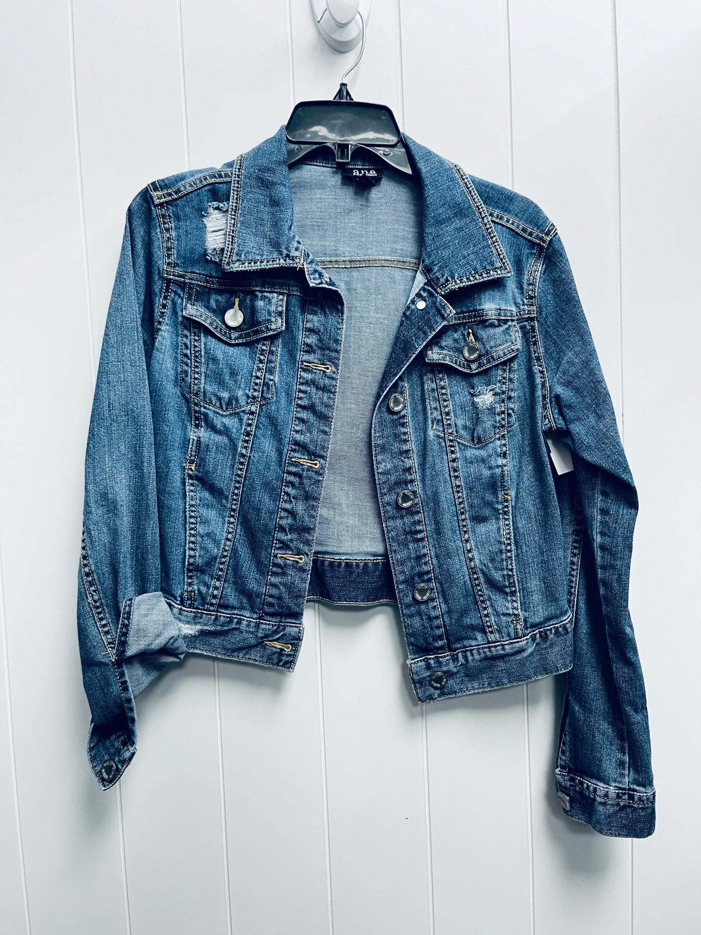 Jacket Denim By Ana In Blue Denim, Size: M