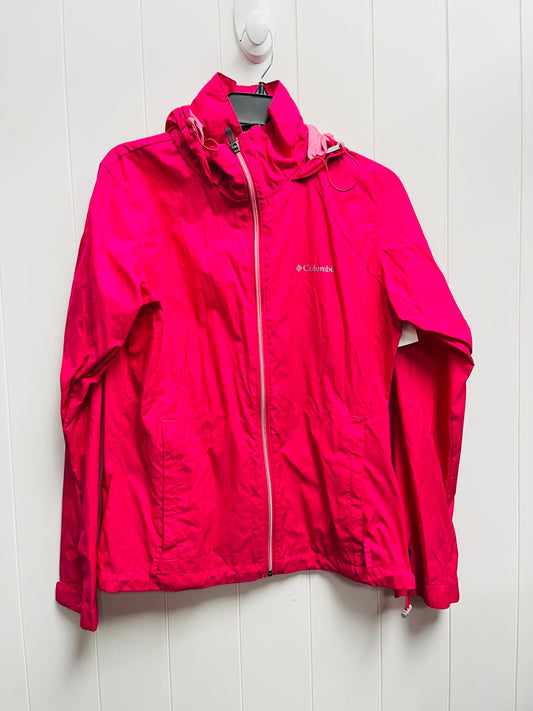 Jacket Windbreaker By Columbia In Pink, Size: M