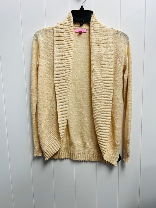 Sweater Cardigan Designer By Lilly Pulitzer In Cream, Size: Xxs