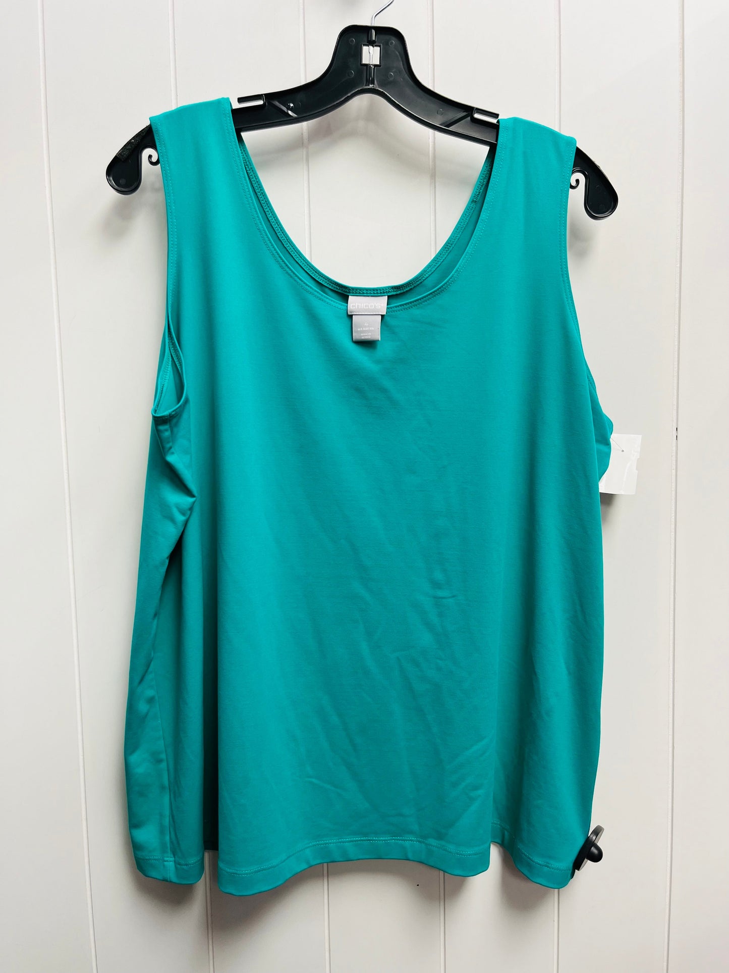 Top Sleeveless Basic By Chicos In Green, Size: 1x