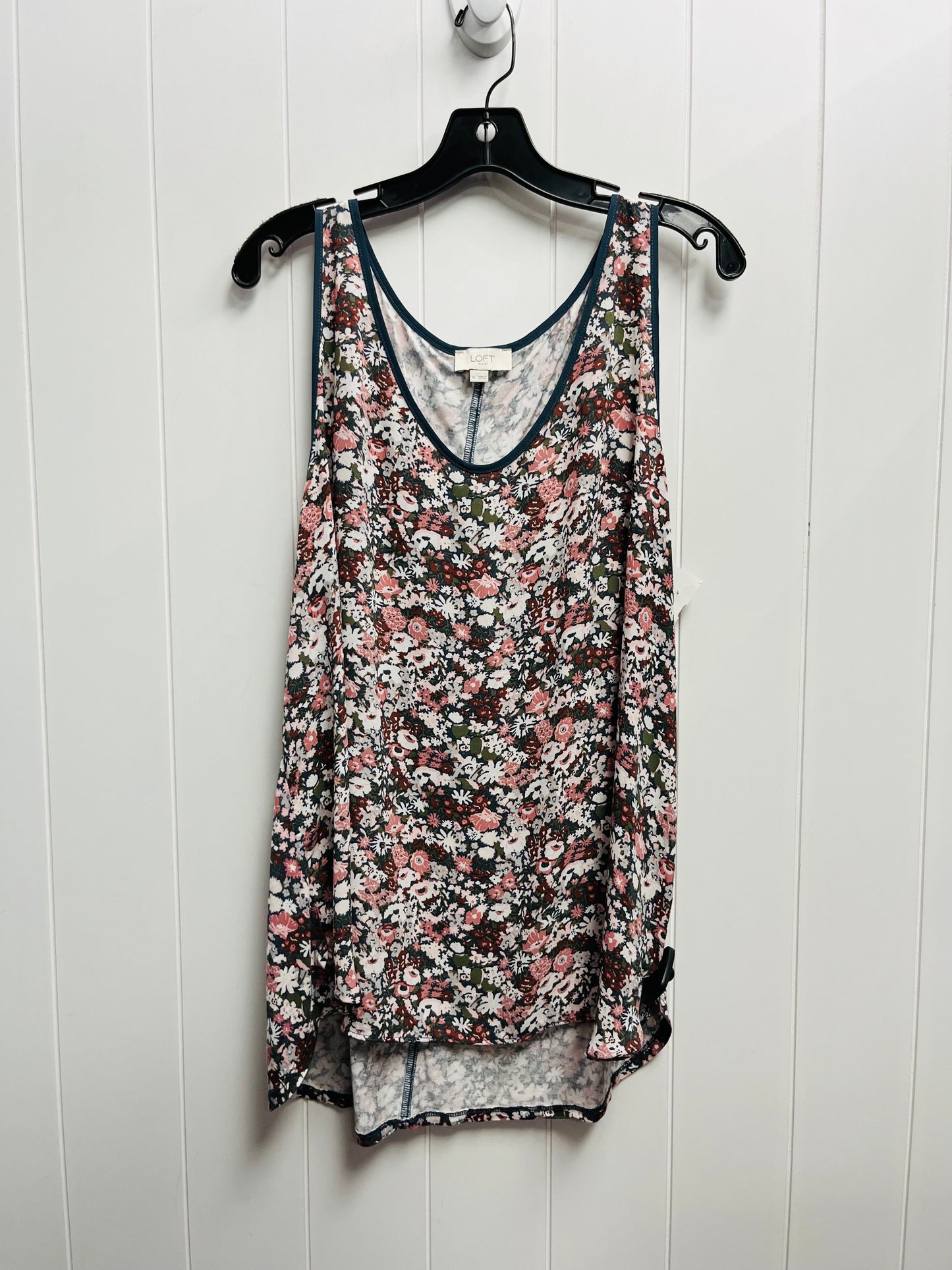 Top Sleeveless By Loft In Blue & Pink, Size: Xl