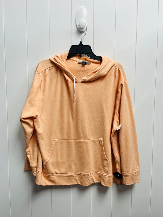 Sweatshirt Hoodie By Karen Scott In Orange, Size: Xxl