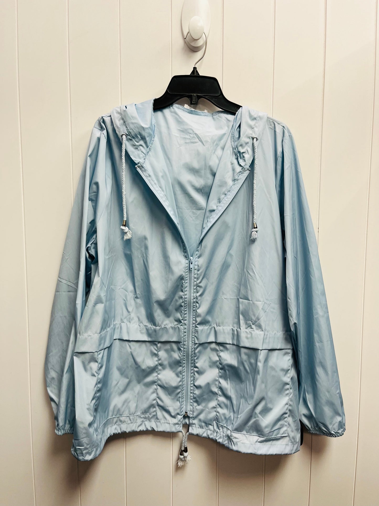 Jacket Windbreaker By hount  - In Blue, Size: 2x