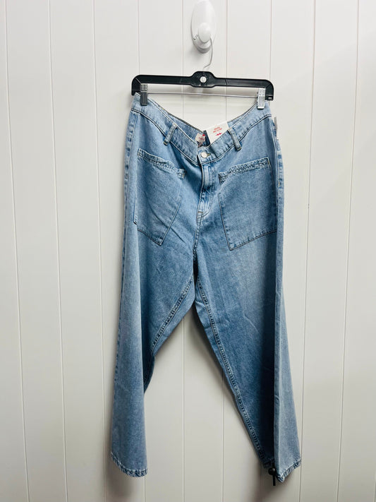 Jeans Straight By Lucky Brand In Blue Denim, Size: 14