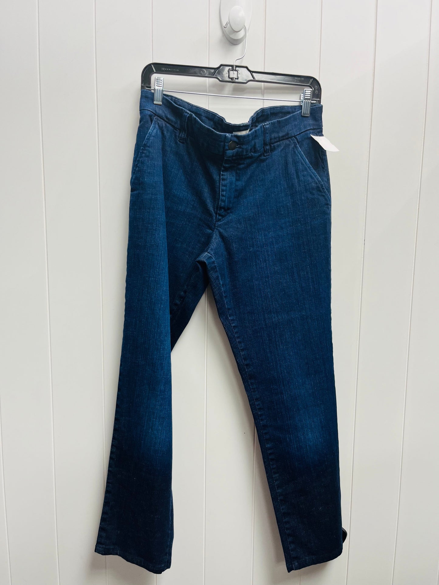 Jeans Straight By Eileen Fisher In Blue Denim, Size: L