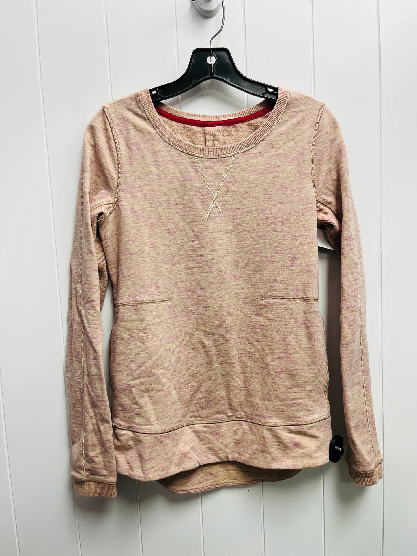 Athletic Top Long Sleeve Crewneck By Lululemon In Pink, Size: S