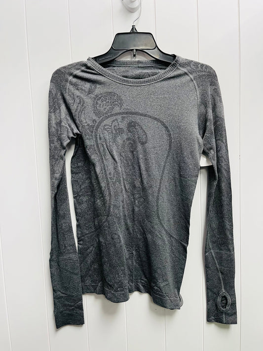 Athletic Top Long Sleeve Crewneck By Lululemon In Grey, Size: S