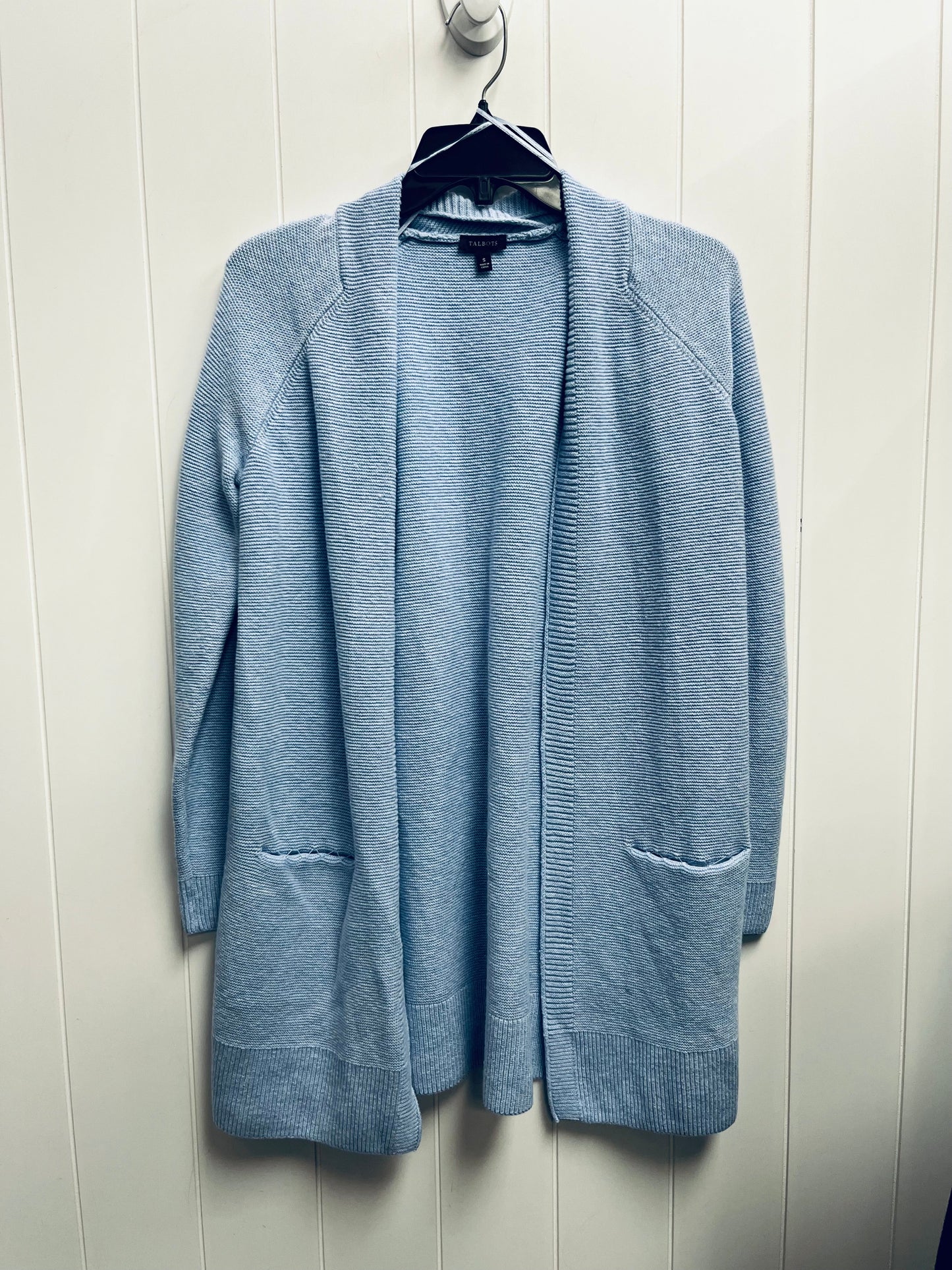 Sweater Cardigan By Talbots In Blue, Size: S