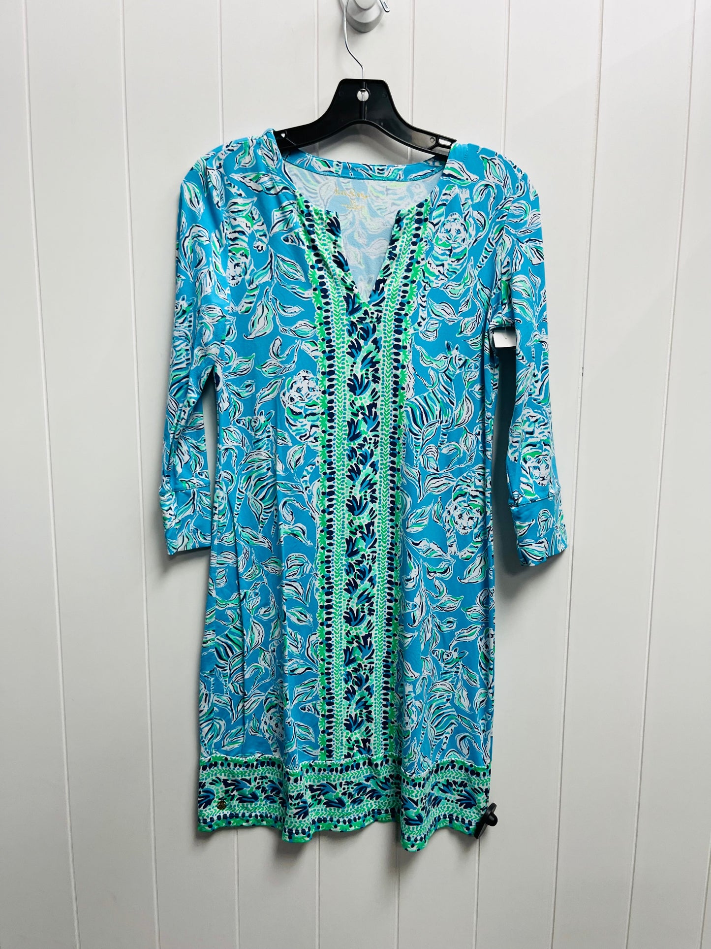 Dress Designer By Lilly Pulitzer In Blue & Green, Size: Xs